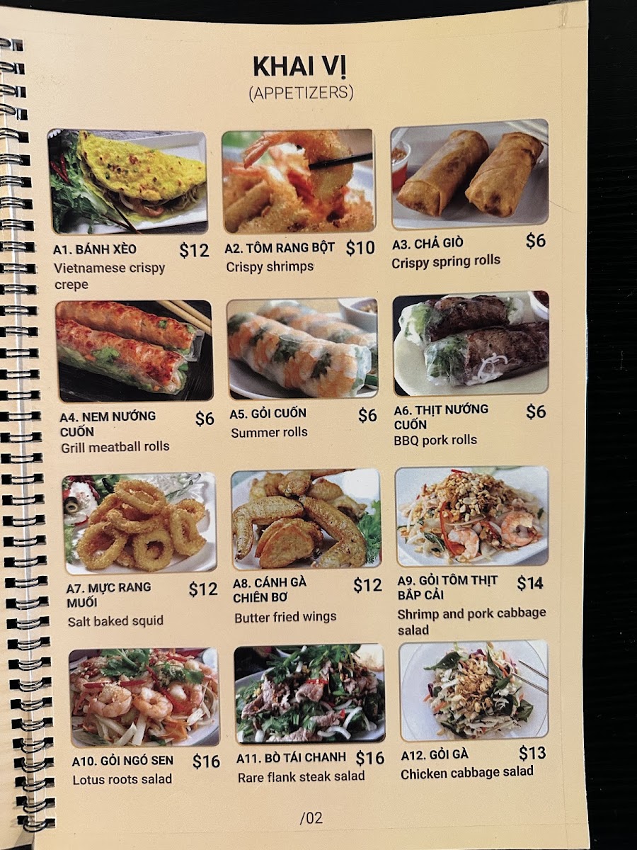 Number One Pho Menu - Image 1